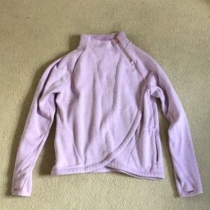 Athleta girl light purple zip up turtleneck jacket
